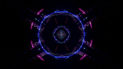 Abstract futuristic geometric endless background