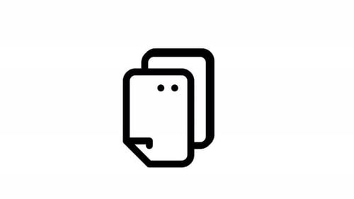 blank paper line icon animation