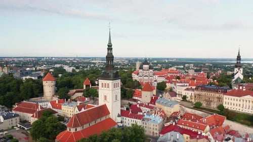 Aerial View of Tallinn Old Town, Estonia