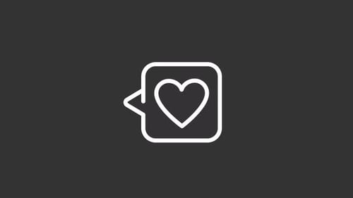 Animated Comment White Line Icon