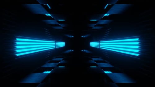 Pink And Cyan Neon Stroboscope Room Background Vj Loop In HD