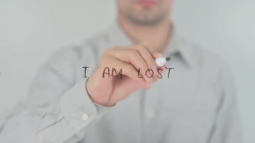 I Am Lost, Writing on Transparent Screen