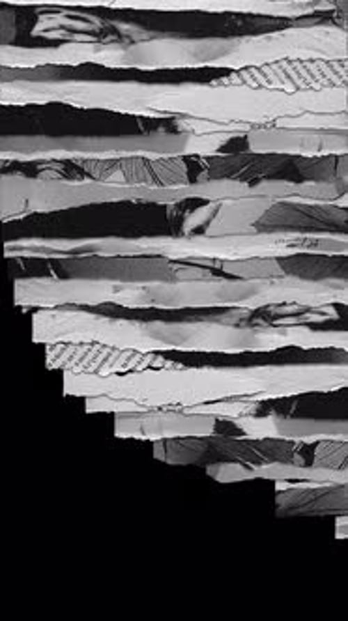 Torn Paper Grunge Strip Reveal Transition