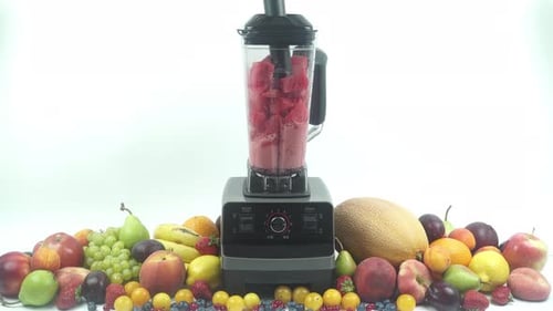 Fresh Fruit Smoothie Being Made in Blender