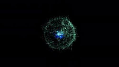Abstract Digital Energy Sphere Reveal Animation
