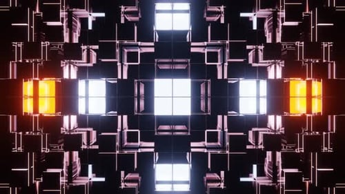 Orange And Electric Blue Square Strobe Background Vj Loop In 4K