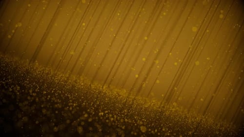 3D Golden Stream Dust Glitter Sparkles Beams Spark and Glitter Light Rays Confetti Wave Particles