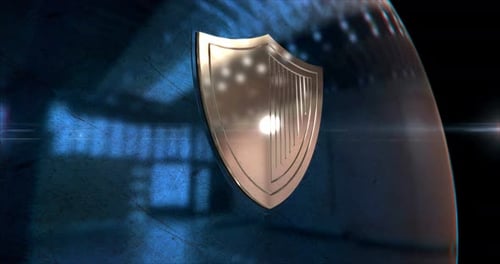 Metallic Shield Logo Reveal Animation