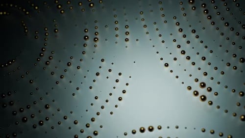 Shimmering Golden Orbs Abstract Flowing Background