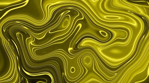 Abstract Yellow Glowing Fluid Liquid Background Animation