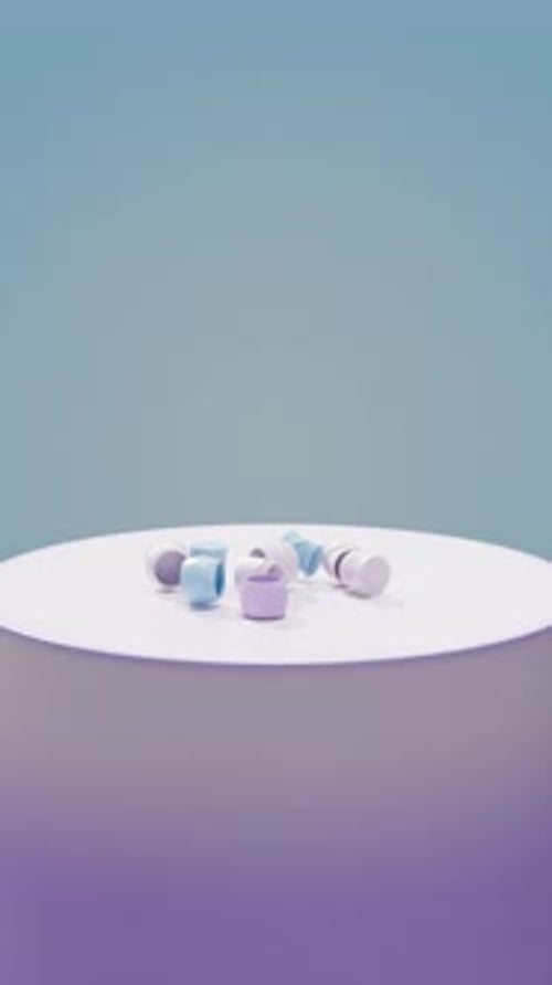 Abstract Geometric Shapes Filling Vertical Background