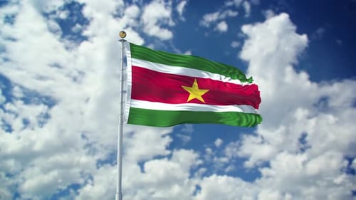 Suriname Realistic Waving 4k