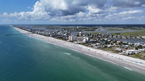 A Breathtaking View From Above of the Picturesque Ocean Coast in the United States and Various