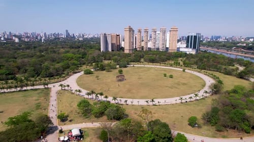 Cityscape of Sao Paulo Brazil. Stunning landscape of downtown district city.