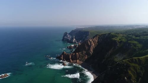 Beautiful Ursa Beach From Above is Like Paradise. Sintra, Portugal