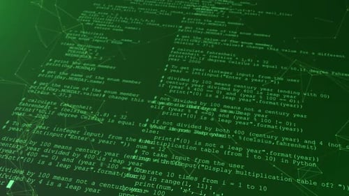 Code source de programmation, défilement de code numérique, arrière-plan abstrait, développement de logiciels