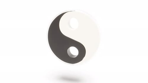 Intro du signe Yin Yang capable de se dérouler en boucle sans interruption