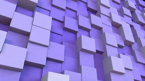 Abstract 3D Cubes Undulating Motion Background