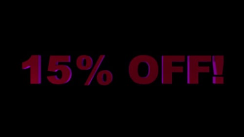 Animated 3D Discount Offer Text Reveal