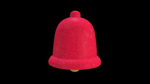 Textured Red Bell Notification Icon Animation