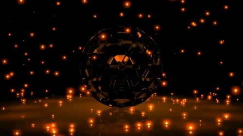 Background with Falling Orange Particles, 3D Render, Exclusive, Unique Design, Figure