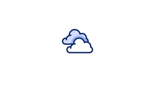 Animated Rain Cloud Icon for Weather Forecasts
