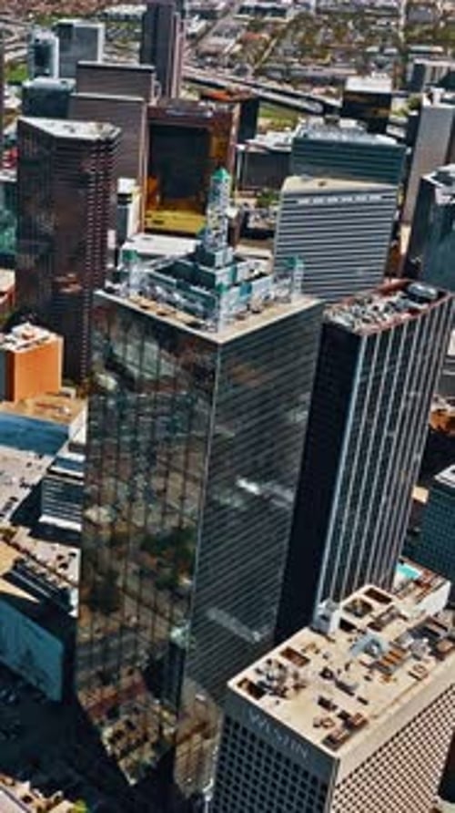Aerial view of Dallas skyline showcasing modern architecture