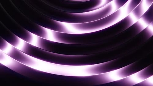 Abstract Purple And Pink Metal Waves Move Seamlessly Under Light