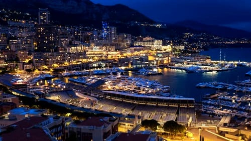 Timelapse of Monaco in the Night