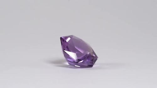 Gem Stone Purple Turn Table Display Macro Lens