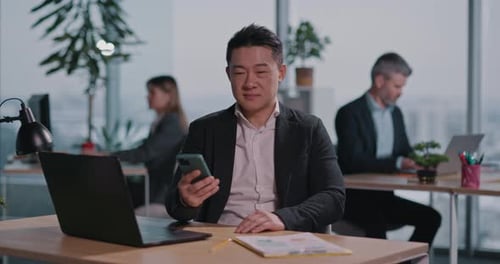 Business people working at a modern office workplace