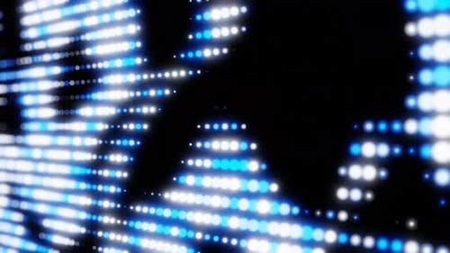 Blue Color Line Art and Dot Design Flowing Randomly Seamless Loop 3d Render