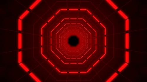 Bucle de fondo de túnel rojo