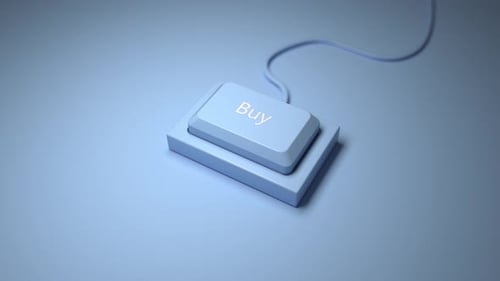 Minimalist Pastel Blue Buy Button