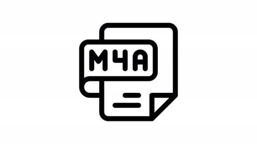 Animated Document File Icon for Data and Information