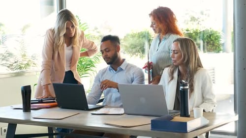 Multiethnic Business People Working Together in the Office