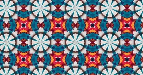 Dynamic Geometric Kaleidoscope Abstract Background Loop