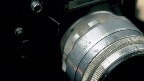 Vintage Camera Lens Close Up