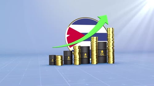 Cuba Oil Revenue Growth With Rising Green Arrow