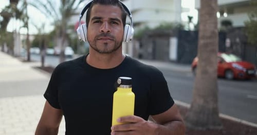 Man Looking In Camera After Sport Workout In The City - Sport And Healthy Lifestyle