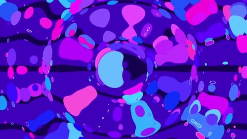 Colorful Fluid Abstract Shapes Looping Background