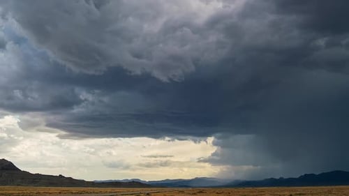 Timelapse of summer monsoon storm moving through the Utah desert