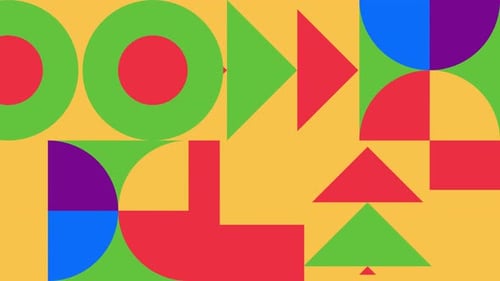 Modern Abstract Geometric Shapes Background Animation in 4K.