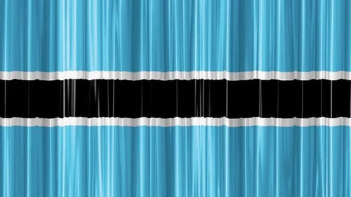 Botswana National Flag Animated Curtain Loop