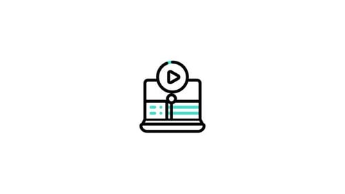 Animiertes Symbol für Videobearbeitung
