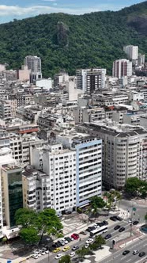 Beach Buildings at Urca in Rio de Janeiro Brazil.