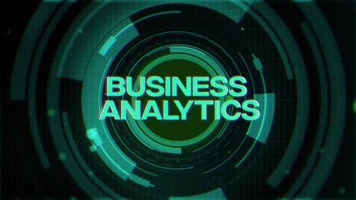 Business Analytics Text On Futuristic Cyberspace Background