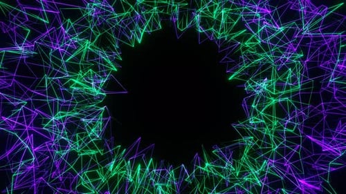 Purple And Turquoise Structures Moving Background Vj Loop In 4K