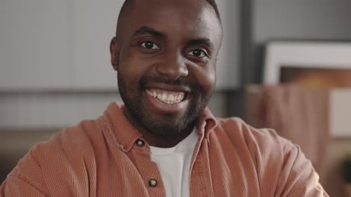 Man Smiling at the Camera Close Up