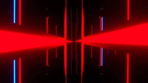 Red And Blue Fantastic Geometric Strobe Neon Frames Background Vj Loop In 4K